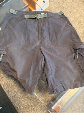 Source Unknown Navy Blue Men's Cargo Shorts with Utility Belt